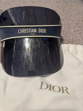 Dior Women’s Visor – Navy Blue with White Lettering (Never Used)
